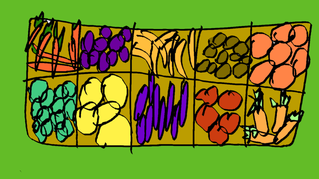 Owoce na straganie (market, zakupy)